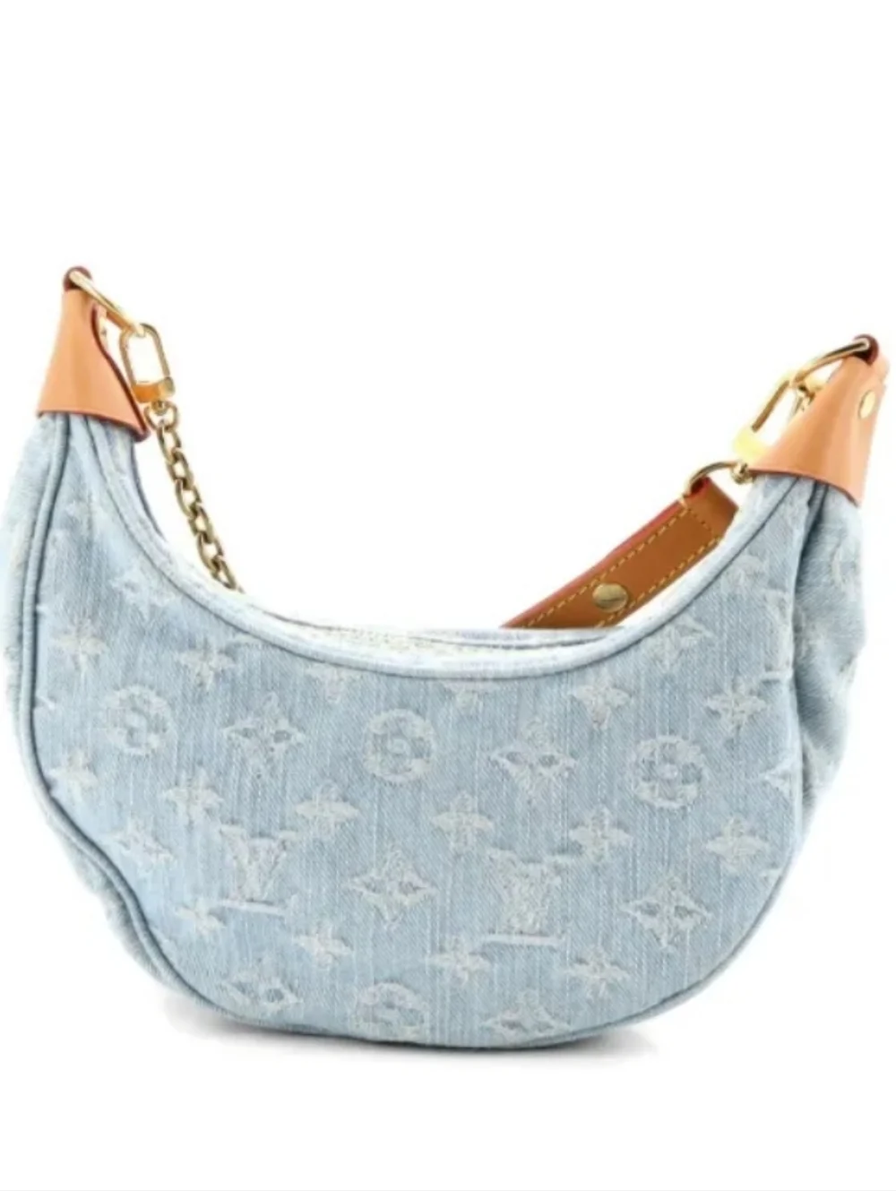 Denim Loop Monogram Hobo Bag - Picture 8 of 12